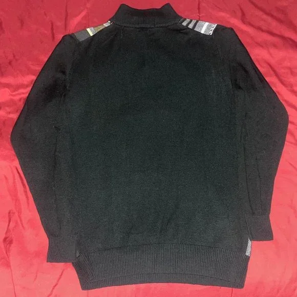 Vintage H By Steve Harvey Colorblock Long Sleeve 1/4 Button Golf Polo Medium - Picture 3 of 4